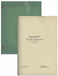 Moe Howards 21pp. Script Dated April 1952 for The Three Stooges Film Cuckoo on a Choo Choo, Working Title A Train Called Schmow -- Signed by Moe on Cover -- Mild Dampstaining, Else Near Fine
